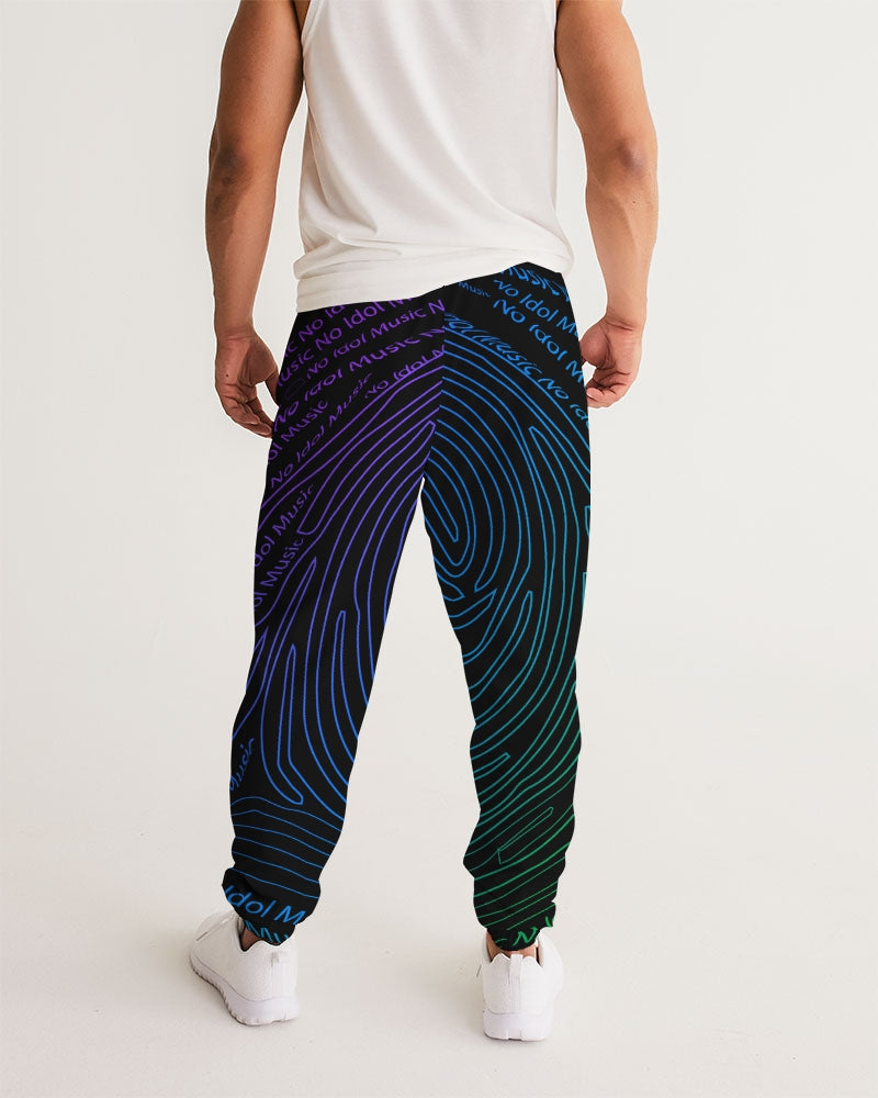 black Men's All-Over Print Track Pants