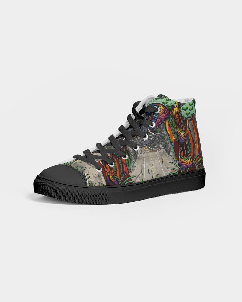 Concrete Jungle Men's Hightop Canvas Shoe - Black