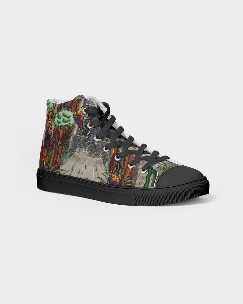 Concrete Jungle Men's Hightop Canvas Shoe - Black